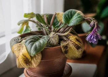 O que mata violeta africana dentro de casa?